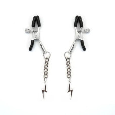 Затискачі для сосків з блискавкою, сріблясті Liebe Seele Lightning Nipple Clamps Silver