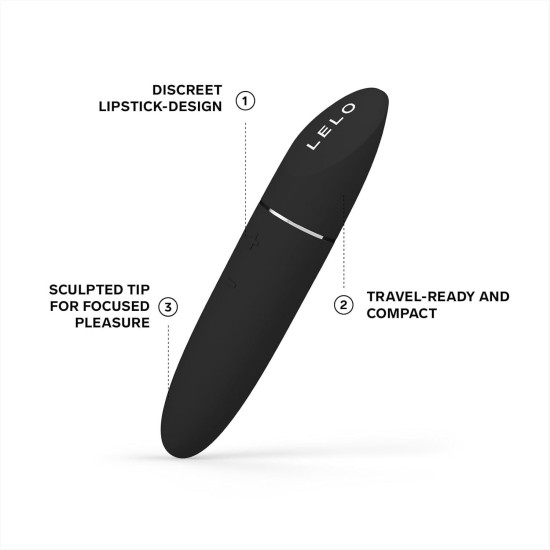 Вибропуля с элегантным дизайном, черная Lelo Mia 3 Black