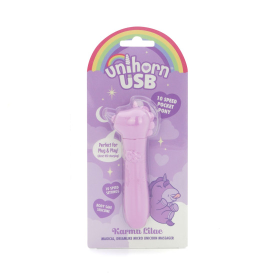 Вибропуля с USB-зарядкой Unihorn USB Bullet Karma Lilac