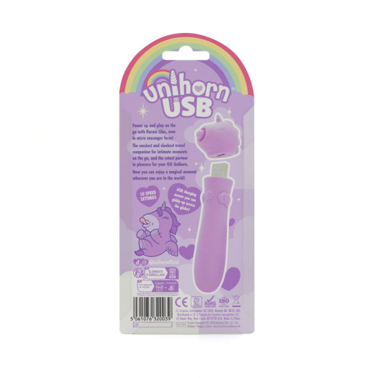 Вибропуля с USB-зарядкой Unihorn USB Bullet Karma Lilac