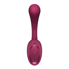 Вагинально-клиторальный вибратор с 2 моторами, винно-красный Satisfyer G For Goddess 2 Wine Red