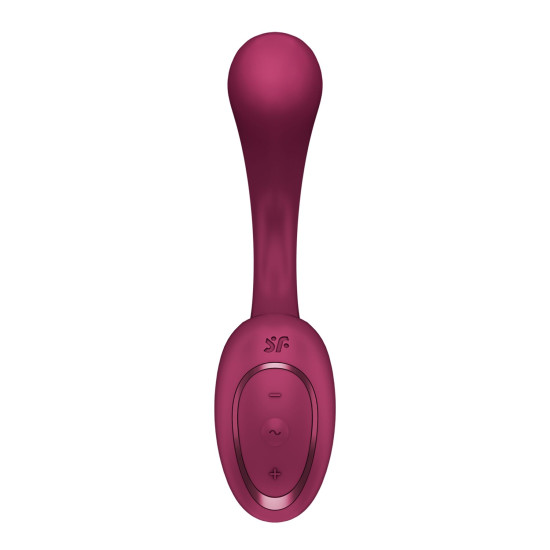 Вагінально-кліторальний вібратор з 2 моторами, винно-червоний Satisfyer G For Goddess 2 Wine Red