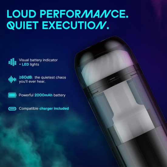 Смарт-мастурбатор, режим edging, пульсации, подогрев до 42 °C Kaotik Labs The Cocoon