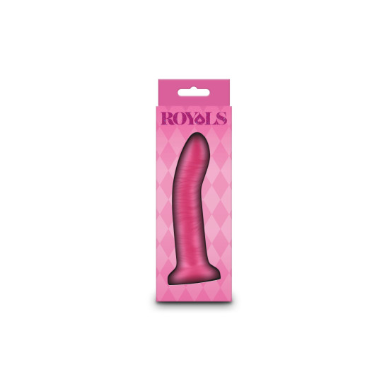 Ділдо, довжина 12.7 см, рожевий NS Novelties Royals - 5" Charlie - Metallic Pink