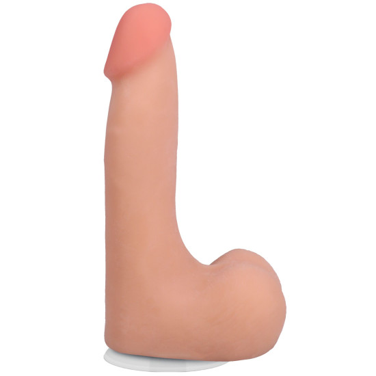 Фаллоимитатор с мошонкой, длина 17.8 см, ванильный Doc Johnson The Realistic Cock ULTRASKYN - 7 Inch with Balls Vanilla