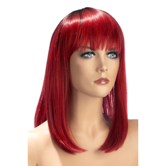 Перука середньої довжини, двоколірна червона World Wigs Elvira Mid-Length