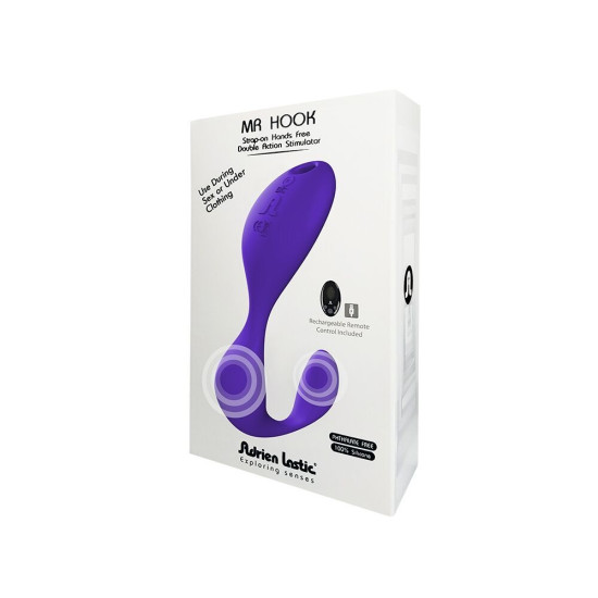 Вибратор под одежду с пультом, фиолетовый LRS Adrien Lastic Mr. Hook