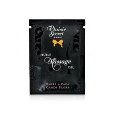 Пробник массажного масла с ароматом сладкой ваты Plaisirs Secrets Candy Floss, 3 ml