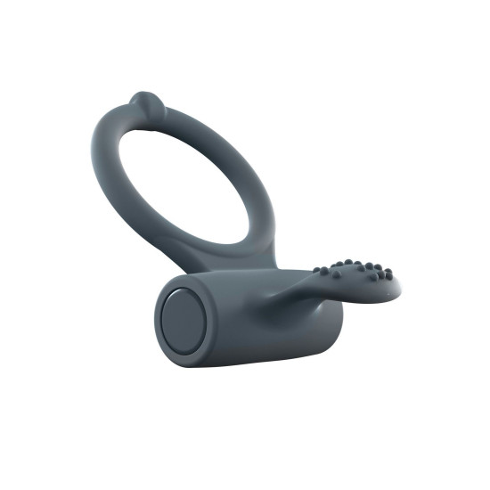 Ерекційне кільце з вібрацією і язичком зі щіточкою Dorcel Power Clit Plus, що перезаряджається