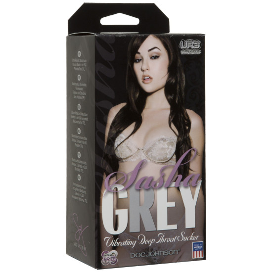 Мастурбатор-ротик с вибрацией со слепка Sasha Grey Doc Johnson Sasha Grey ULTRASKYN Vibrating Deep Throat Sucker