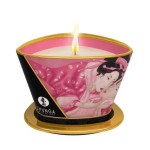 Масажна свічка з афродизіаками та ароматом троянд Shunga Massage Candle Rose Petals, 170 ml