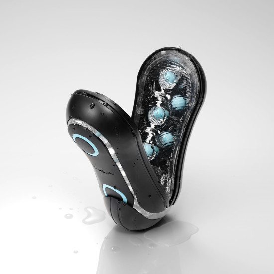 Мастурбатор с изменяемым сжатием и стимулирующими шариками Tenga Flip Orb Strong Blue Rush