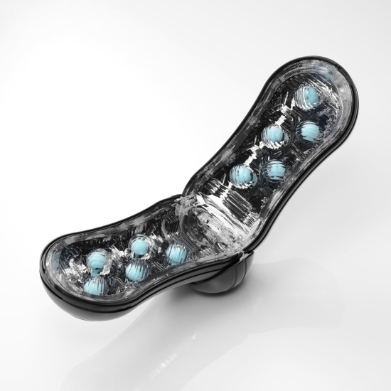 Мастурбатор с изменяемым сжатием и стимулирующими шариками Tenga Flip Orb Strong Blue Rush