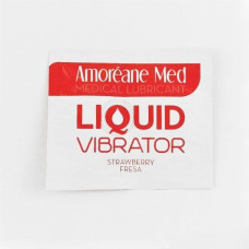 Пробник лубриканта з ефектом вібрації Amoreane Med Liquid Vibrator Strawberry, 2 ml