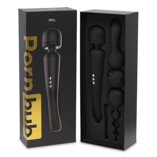 Вібромасажер wand з трьома насадками Pornhub Spell Wand Set