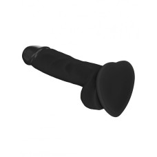Реалістичний фалоімітатор, довжина 18 см, діаметр 3,8 см, чорний Strap-On-Me Soft Realistic Dildo Black, M