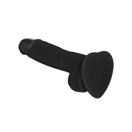 Реалістичний фалоімітатор, довжина 18 см, діаметр 3,8 см, чорний Strap-On-Me Soft Realistic Dildo Black, M