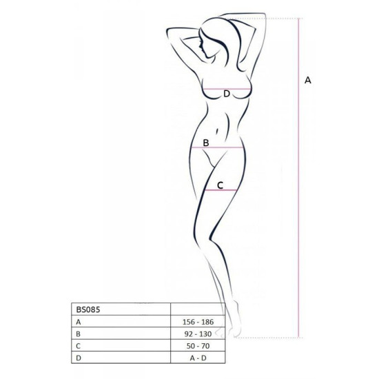 Бодистокинг, белый Passion BS085 White