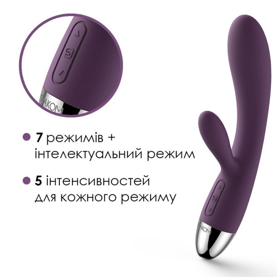 Вибратор-кролик с интеллектуальным режимом, фиолетовый Svakom Alice Violet
