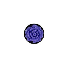 Металева анальна пробка з прикрасою у вигляді троянди, фіолетова Lux Active Rose Anal Plug Purple