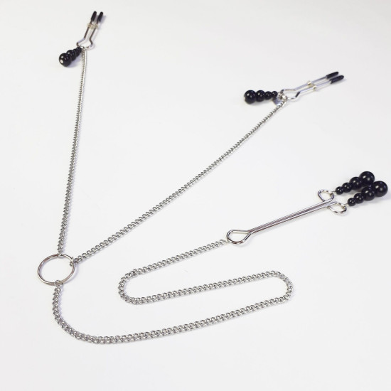 Зажимы для сосков и клитора Art of Sex Nipple and Clit Clamps Black Pearl