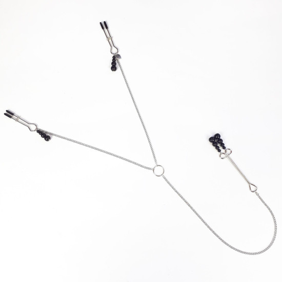 Зажимы для сосков и клитора Art of Sex Nipple and Clit Clamps Black Pearl