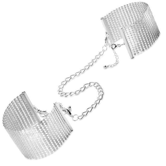 Металлические наручники для секса, стильные браслеты, серебристые Bijoux Indiscrets Desir Metallique Handcuffs Silver