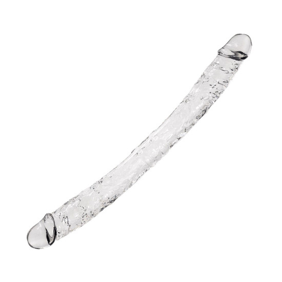 Двосторонній прозорий фалоімітатор 40×4 см Alive Supreme Jelly Dildo двосторонній