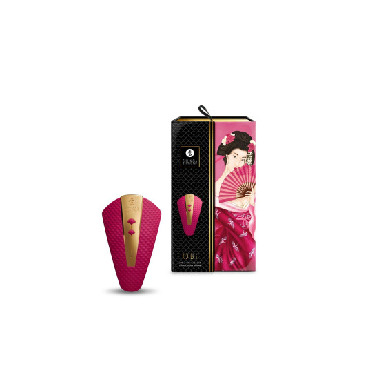 Клиторальный вибратор, малиновый Shunga Obi Raspberry