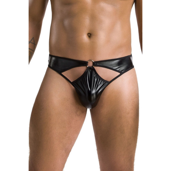 Мужские стринги под латекс, черные Passion 033 Thong Paul Black, S/M