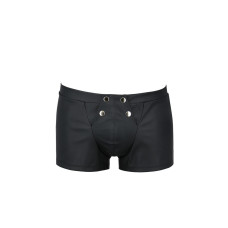 Шкіряні боксери з клапаном, чорні Passion 050 Short Patrick Black, L/XL