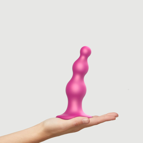 Насадка для страпона Strap-On-Me Dildo Plug Beads Framboise Metallic, M