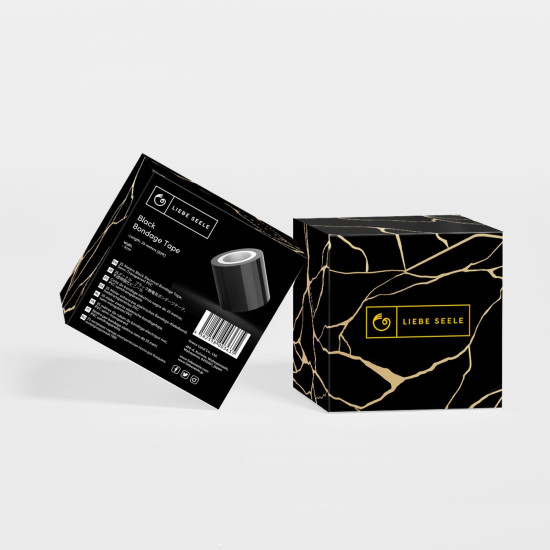 Скотч для бондажу, чорний, 25 м Liebe Seele Bondage Tape Black, 25 m