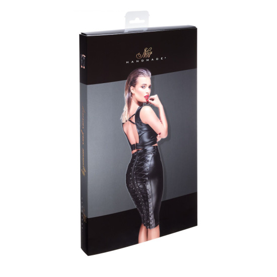Юбка-карандаш со шнуровкой, с мокрым эффектом Noir Handmade F152 Powerwetlook Pencil Skirt, M