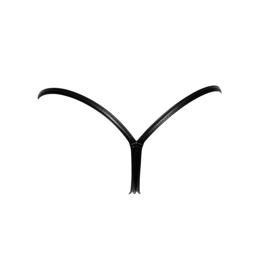 Трусики из материала с мокрым эффектом с золотистой застёжкой Noir Handmade P008 Powerwetlook Panty with Gold Clasp, 3XL