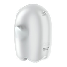 Вакуумний кліторальний стимулятор з вібрацією, білий Satisfyer Glowing Ghost White