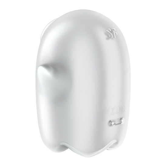 Вакуумный клиторальный стимулятор с вибрацией, белый Satisfyer Glowing Ghost White