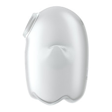 Вакуумний кліторальний стимулятор з вібрацією, білий Satisfyer Glowing Ghost White