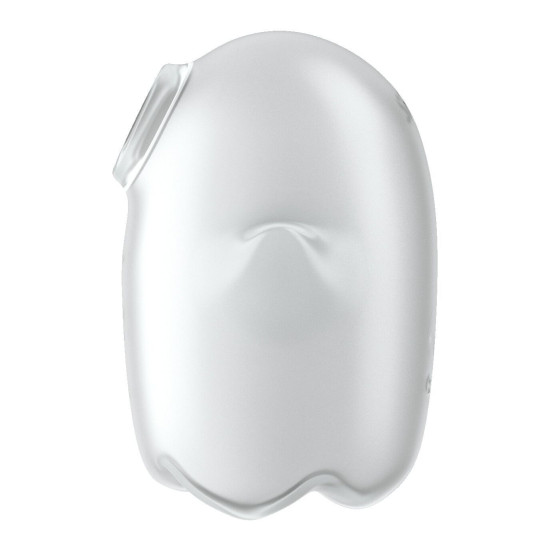 Вакуумный клиторальный стимулятор с вибрацией, белый Satisfyer Glowing Ghost White