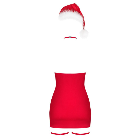 Сорочка, красная Obsessive Kissmas Chemise Red, S/M