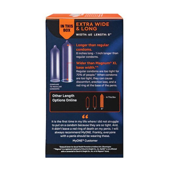 Презервативи в картонній коробці MyONE Extra Wide & Long, 10 шт