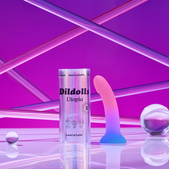 Ультрам'який дилдо з кольоровим градієнтом Love To Love DILDOLLS - UTOPIA, S