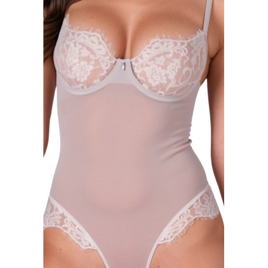 Эротическое боди, светло-серое Passion Zovel Body Light Grey, M