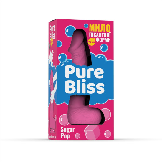 Ароматное мыло в форме члена с ароматом жвачки Pure Bliss Pink Sugar Pop, 15 cm