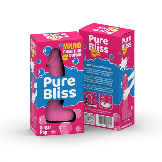 Ароматное мыло в форме члена с ароматом жвачки Pure Bliss Pink Sugar Pop, 15 cm