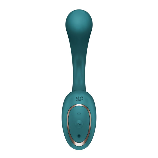 Вагінально-кліторальний вібратор з 2 моторами, темно-зелений Satisfyer G For Goddess 2 Bottle Green