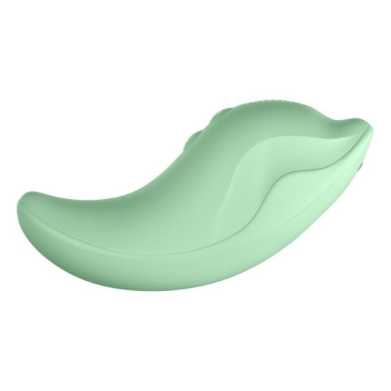 Вибратор и клиторальный стимулятор, зеленый Kisstoy Heidi Green