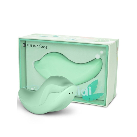 Вибратор и клиторальный стимулятор, зеленый Kisstoy Heidi Green