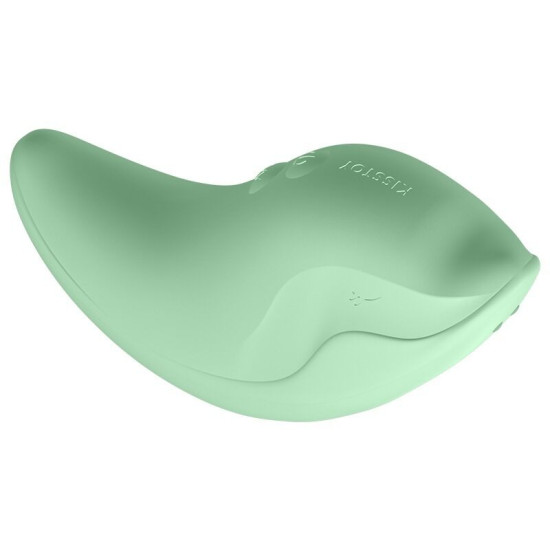 Вибратор и клиторальный стимулятор, зеленый Kisstoy Heidi Green