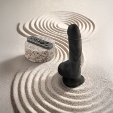 Фалоімітатор з вібрацією та ротацією, чорний Strap-On-Me Rotating & Vibrating Realistic Dildo, розмір L